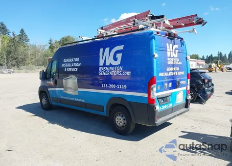 2022 Ram Promaster 2500 High Roof 159 Wb z USA, uszkodzony, nr VIN 3C6LRVDGXNE136150